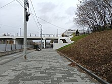 Работы на пешеходной эстакаде на улице Карла Маркса в Ижевске выполнены на 63%