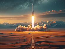 Ракету-носитель «Союз-2.1а» установили на стартовый стол на космодроме Байконур