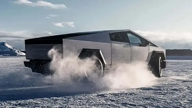 Tesla продолжает зимние испытания Cybertruck
