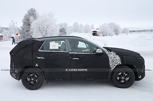 Hyundai Kona нового поколения 2024 года впервые заметили на тестах