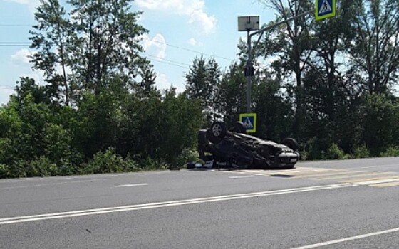 В Рязанском районе столкнулись Mitsubishi и Audi, трое пострадали