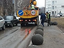 В Туле на Белкина установили антипарковочные ограждения