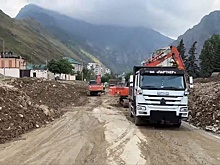 Центральную улицу Тырныауза расчистили от наносов после сошедшего селя