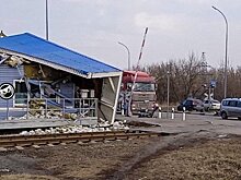 На улице Гагарина в Пензе обрушилась будка у переезда