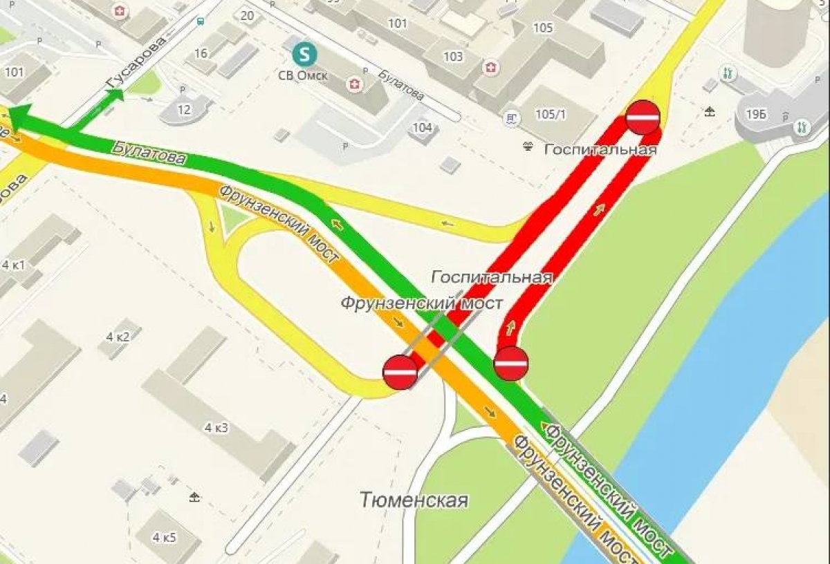 В Омске из-за ремонта перекроют улицу Госпитальную