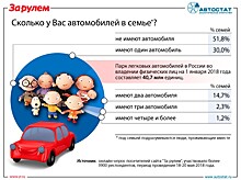 Стало известно, сколько машин в российских семьях