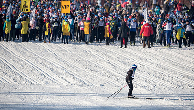 На «Лыжню России» в Москве вышли 22 тысячи человек