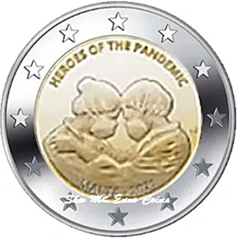Две медсестры на монете 2 евро
