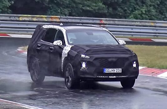 Новое поколение Hyundai Santa Fe тестируют на Нюрбургринге (Видео)