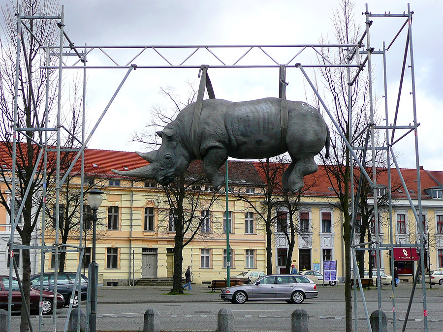 Висящий носорог, Потсдам, Германия, Европа
