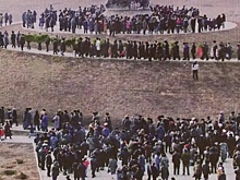 Выездная выставка Национального музея Калмыкии, посвященная депортации, посетила школы Элисты