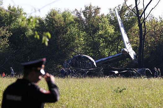 Источник сообщил, что причиной крушения военного Ил-76 под Рязанью стал пожар в двигателе