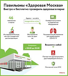 За месяц работы павильонов «Здоровая Москва» обследования прошли более 100 тысяч москвичей
