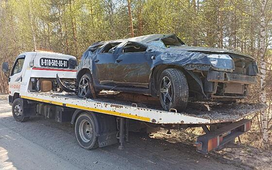 В Касимовском районе водитель Renault Duster вылетел в кювет