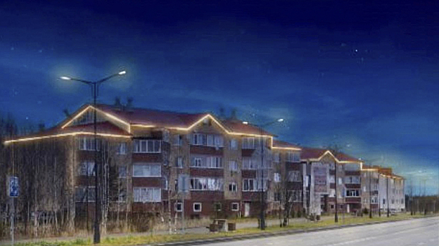 Жителям Муравленко предложили выбрать подсветку домов к юбилейному году