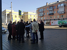 В Барнауле собрали журналистов, чтобы показать, как дезинфицируют улицы