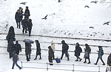 Москва увязла в мокром снегу