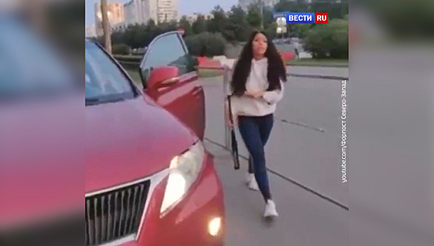 Буйную автоледи с бейсбольной битой, оштрафовали