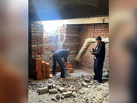 Началось восстановление поликлиники в Курске которая была повреждена при атаке БПЛА