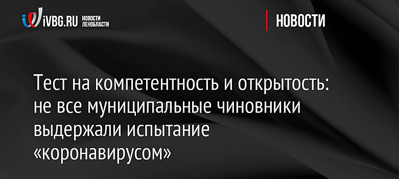 Тест на компетентность и открытость: не все муниципальные чиновники выдержали испытание «коронавирусом»