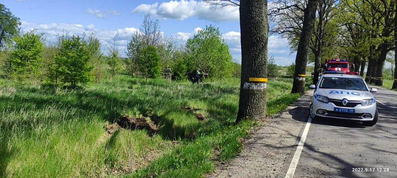 Под Калининградом легковушка вылетела в кювет и перевернулась