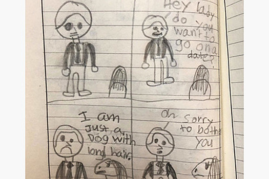 Девочка нарисовала комикс о неудачнике