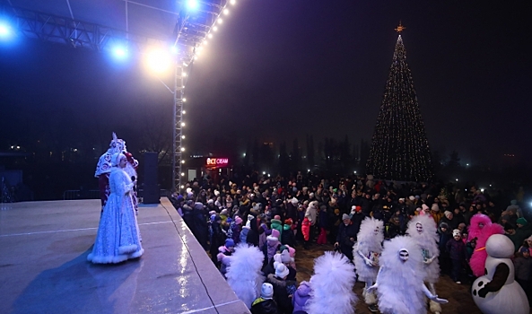 В ЦПКиО в Волгограде 24 декабря открыли главную городскую елку