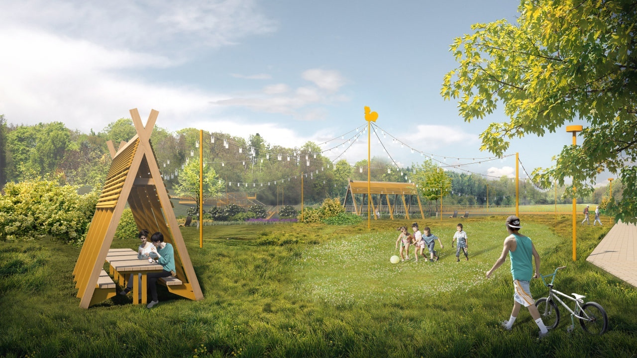 Прогулочную зону для детей и взрослых могут создать в парке вдоль реки Содемы в Вологде