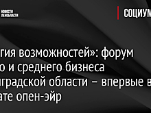 «Энергия возможностей»: форум малого и среднего бизнеса Ленинградской области – впервые в формате опен-эйр