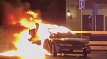 В результате ДТП на проспекте Мира загорелся автомобиль