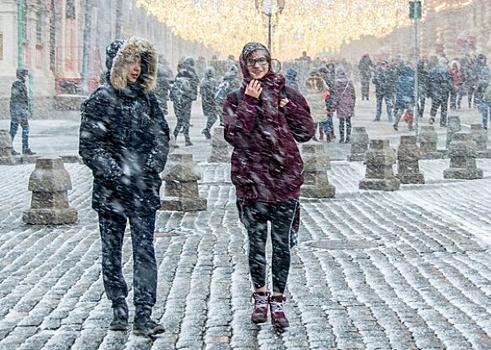 В Москве начался снегопад