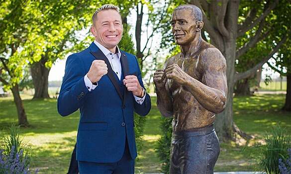 В памятнике бойцу UFC Сен-Пьеру в Канаде нашли сходство с бывшим президентом США Обамой