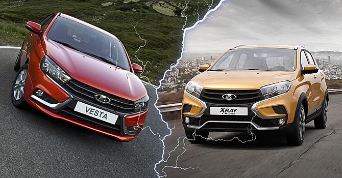 Одинаковы с лица: что лучше – LADA Vesta или LADA Xray