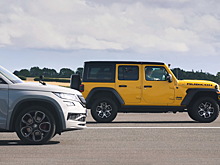 Видео: дизельный Skoda Kodiaq RS сразился в дрэге с Jeep Wrangler