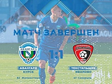 Курский «Авангард» сыграл вничью с «Текстильщиком»