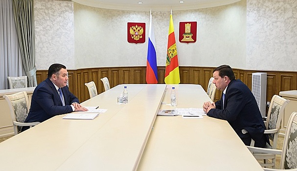 Губернатор Тверской области Игорь Руденя провёл рабочую встречу с главой Сонковского района Андреем Гусевым