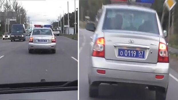 Под Орлом водитель устроил погоню за полицейским-"нарушителем", разогнавшись до 125 км/ч