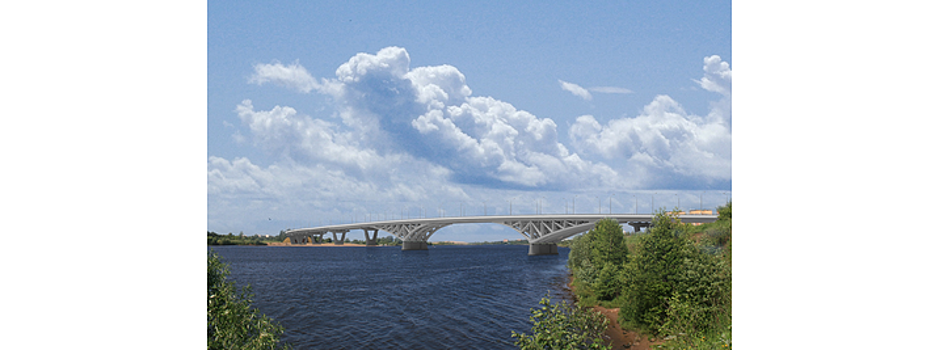 Монтаж пролетного строения мостового перехода через Волгу в Дубне планируют завершить в октябре