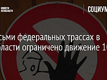На восьми федеральных трассах в Ленобласти ограничено движение 10 мая
