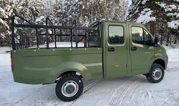 В Сети появились фото испытаний пикапа ГАЗ Соболь NN 4×4 с двухрядной кабиной