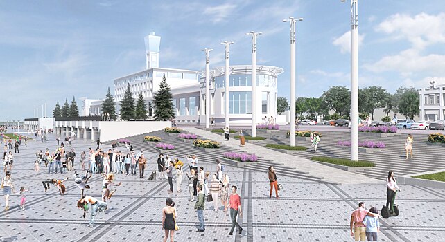 На Нижне-Волжской набережной началось устройство цветников