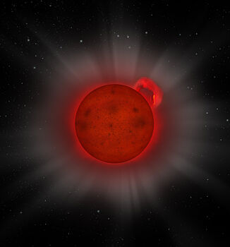 Космический телескоп XMM-Newton наблюдает гигантскую вспышку на крохотной звезде