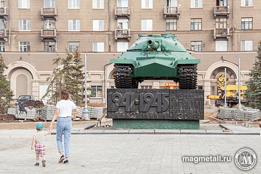 В сквере Победы Магнитогорска танк уже установлен, самолет и вертолет «прилетят»