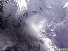 Роскосмос опубликовал видео циклона над Москвой