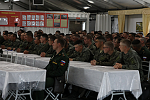 На военной базе ЮВО в Республике Абхазия проводятся занятия по обеспечению безопасности военной службы