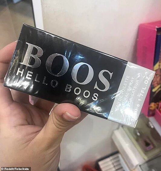 Перед вами – подделка парфюма известного бренда Hugo Boss. Вот только эта туалетная вода называется Hello Boos. И ведь не подкопаешься. Фото опубликовал пользователь Rebelkids, кажется, он из Манчестера.