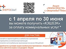 Получите кэшбэк за оплату энергоресурсов