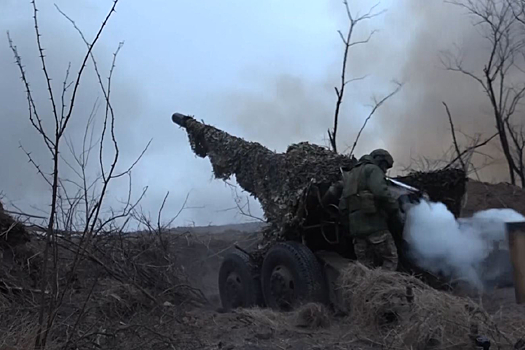 Расчеты пушек «Гиацинт-Б» группировки Днепр уничтожили буксируемое орудие ВСУ в Запорожской области