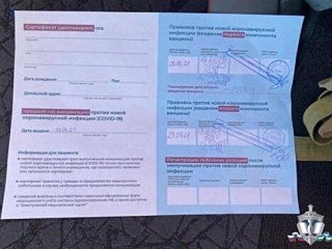 В Башкортастане задержали подозреваемого в изготовлении и сбыте поддельного сертификата о вакцинации против новой коронавирусной инфекции