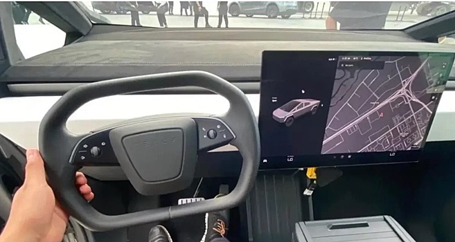 Tesla Cybertruck демонстрирует скромный интерьер